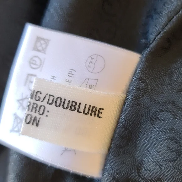 VINTAGE GERMANY Houndstooth Wool Boucle Blazer S Tweed Minimalist Jacket E Luxe - Picture 14 of 16